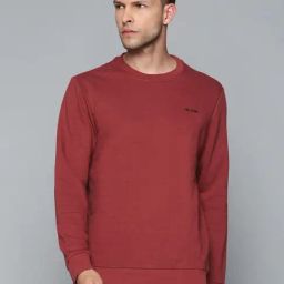 ALCIS Maroon Regular Fit Sweatshirt-image-10