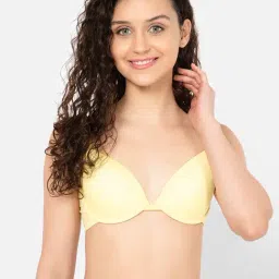 Clovia Yellow Padded Demi Cup Bra-picture-42