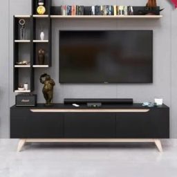 SPYDER CRAFT SL7 Engineered Wood TV Entertainment Unit (Brown)-10