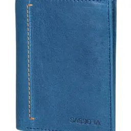 SASSORA Izan Navy & Tan Small Leather Bi-Fold Notecase for Men image 2
