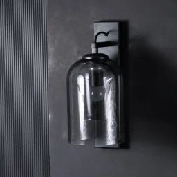 Whispering Homes European Style Black Double Glass Illumination Wall Sconce-47
