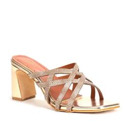 Scentra Women's Golden Casual Sandals-image-61