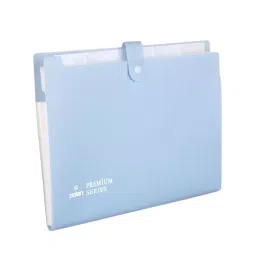 POLEN Fullscape Expanding File Folder 12 Pocket With Adjustable Buckle Pestal Blue-34
