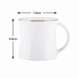 SONAKI White Bone China Coffee Mugs (180 ml) - Set of 6 image 2