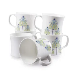 Clay Craft Multicolor Fine Ceramic Coffee & Tea Mugs (140 ml) - Set of 6 image 2