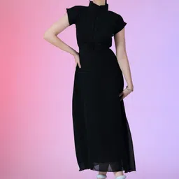 Jash Creation Georgette Fit & Flare Maxi Dress-image-16