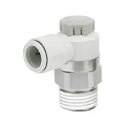 SMC Speed Controller with 1/4 inch (6.35 mm) Connection Screw and 10 mm Tube Size, AS2201F-02-10SA-1