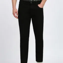Peter England Black Cotton Slim Fit Jeans-picture-27