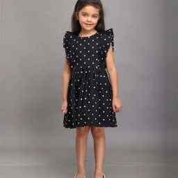 Biglilpeople Girls Black Cotton Printed Dresses-image-90