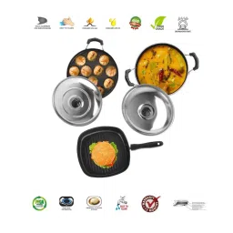 Sumeet Elegant Design Red Aluminium Cookware Set image 2