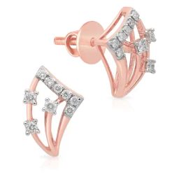 Malabar Gold and Diamonds 18k Rose Gold Stud Earrings-picture-32
