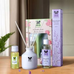 IRIS Ceramic Home Fragrances Apple Cinnamon Reed Diffuser Set image 2