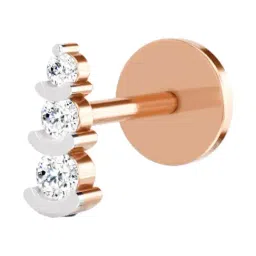 Sparkles Lab Grown Diamond 14k (585) Rose Gold Nosepin for Women-picture-38