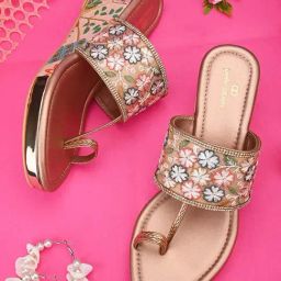 Pelle Albero Women's Rose Gold Toe Ring Sandals-image-89