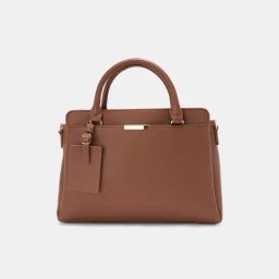 Forever Glam by Pantaloons Brown Solid Medium Handbag-43