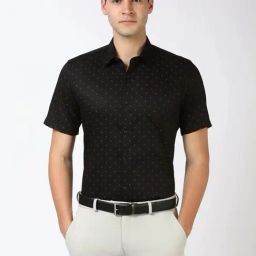 Peter England Brown Cotton Regular Fit Printed Shirt-picture-22