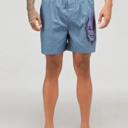 Zoiro Malibu Blue Cotton Regular Fit Printed Boxers-image-10