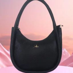 Yelloe Black Medium Handbag-11