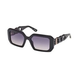 Guess GUS001105401BSG Grey UV Protected Geometric Sunglasses for Women-image-85