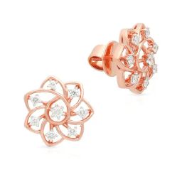 Malabar Gold and Diamonds 18k Rose Gold Stud Earrings-image-26