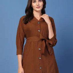 Style Quotient Brown Solid Dresses-image-72