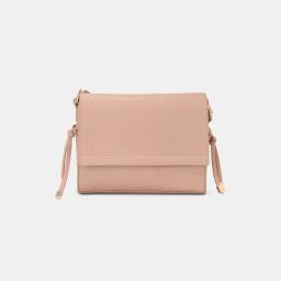 Forever Glam by Pantaloons Pink Textured Medium Sling Handbag-15