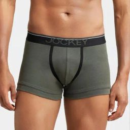 Jockey 8015 Olive Super Combed Cotton Rib Trunks with Ultrasoft Waistband-image-13