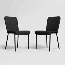 Godrej Interio Ellie Black Fabric & Metal Dining Chair - Set of 2-image-47