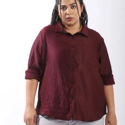 High Star Red Boxy Fit Shirt-image-79