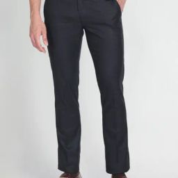 Arrow Blue Regular Fit Checks Trousers-image-87