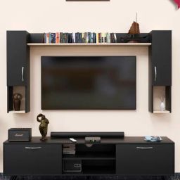 SPYDER CRAFT Engineered Wood TV Entertainment Unit (Black)-37