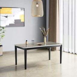 Godrej Interio Wonder Brown Metal 6 Seater Rectangular Dining Table-16