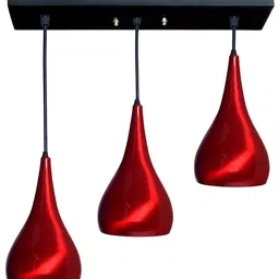 KINIS Modern and Unique Style Maroon & Black Aluminium Quirky Ceiling Lamp-33
