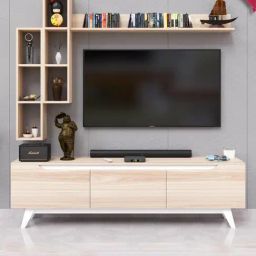 SPYDER CRAFT Engineered Wood TV Entertainment Unit (Asian Walnut)-picture-16