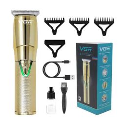 VGR V-903 Professional Corded and Cordless Hair Trimmer - 100 min Runtime (Gold) image 2