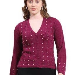 Monte Carlo Wine Self Design Cardigan-image-77