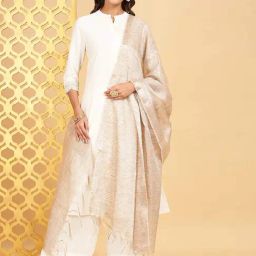 Rangmanch by Pantaloons Beige Striped Dupatta-picture-41