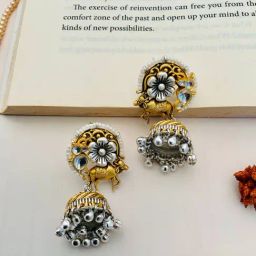 Abdesigns Contemporary Dual Tone High Quality Earring-6