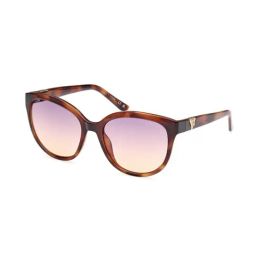 Guess GUS78775653ZSG Brown UV Protected Round Sunglasses for Women-picture-34