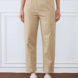 Iconic Brown Polyester Solid Pants-image-97