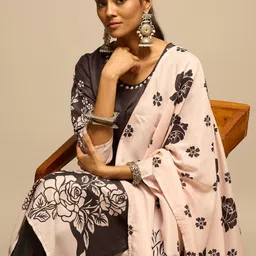Anouk Women Floral Printed Regular Kurta with Trousers & With Dupatta-picture-18