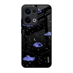 QRIOH Constellations Printed Oppo Reno13 5G Glass Back Case Mobile Accessories-image-22