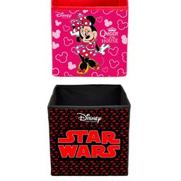 Kuber Industries Set Of 2 Disney Printed Extra Large Foldable Storage Cube With Handle image 2