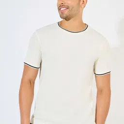 Styli Men Solid Round Neck Cotton T-Shirt-image-77