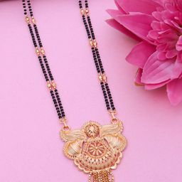 Ramdev Art Fashion Jwellery Gold-Plated Artificial Beaded Long Mangalsutra-image-84