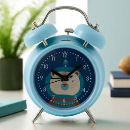 Ekhasa Blue Printed Traditional Alarm Clock-9