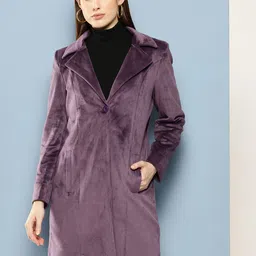 Chemistry Velvet-Finish Single-Breasted Blazer-image-95