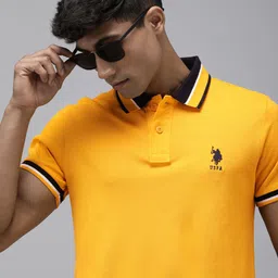 U.S. Polo Assn. Pure Cotton Slim Fit Polo Collar Casual T-shirt-picture-4