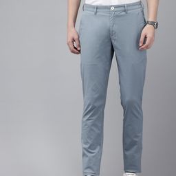 ColorPlus Men Micro Or Ditsy Printed Nuvo Fit Chinos Trousers-image-8