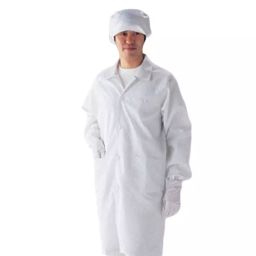 AS ONE CR Coat Regular Collar SC201 for Unisex S Size 98.2% Polyester, 1.8% Conductive Fiber White, SC201-picture-48